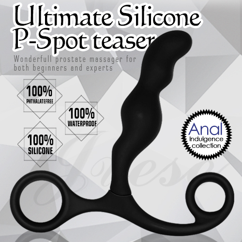購物滿5500元贈送Ultimate Silicone P-spot teaser前列腺按摩棒-黑